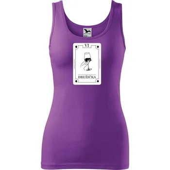 Dámské tílko s potiskem Družička tarot Velikost: 2XL, Barva: Fialová