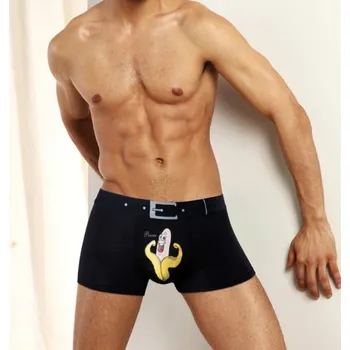Boxerky Vtipné pánské boxerky s banánem černá XS