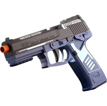 Dětská zbraň Airsoftová pistole Dětská zbraň s 20 kulkami 6 projektilů Dostřel 10 m Bezpečná hračka pro kluky Plastová pistole na ven i domů modrá