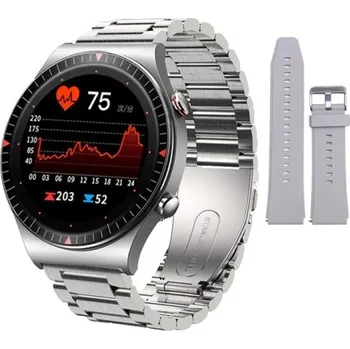 Chytré hodinky Chytré hodinky s náhradním páskem K1413 stříbrná