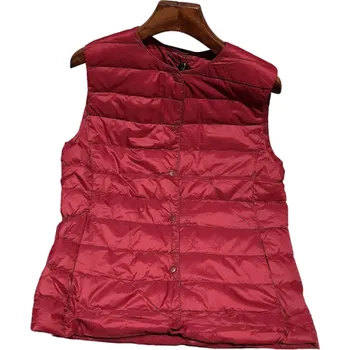 Dámská vesta na knoflíky červená XS