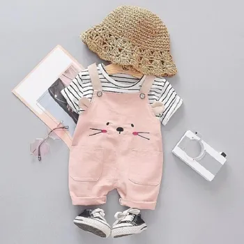 Dětské tričko a kalhoty L1287 růžová 12-24 měsíců