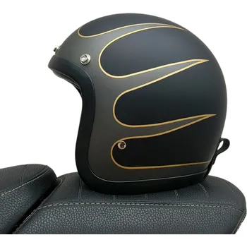 Motocyklové brýle Sklolaminátová retro helma na motorku Lehká přilba ve vintage stylu Ochranná motocyklová helma Otevřená helma s vnitřním polstrováním Matná černá 3XL (63-64 cm)