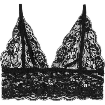 Podprsenka Sexy krajková bralette podprsenka černá XS