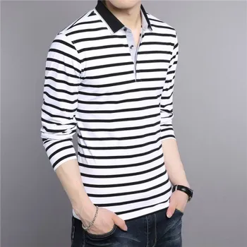 Pánské tričko Pánská pruhovaná polokošile J2613 bílá XL