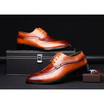 Pánské polobotky Pánské polobotky se vzorem J2173 hnědá 45