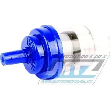 Filtr palivový/benzínový - průměr 1/4" (6mm) - plastový - modrý 149-196
