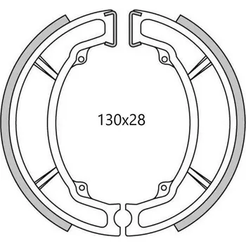 Brzda pro motocykl brzdové obložení (drážkované) NEWFREN (2 ks v balení) YAMAHA XV 250 N Virago (plochá řídítka) 1989-1994