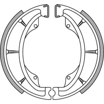 Brzda pro motocykl brzdové obložení, NEWFREN (standardní materiál) 2 ks v balení SUZUKI VL 125 Intruder 2000-2008