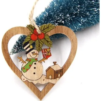 Vánoce Dřevěné vánoční ozdoby 4 ks 5