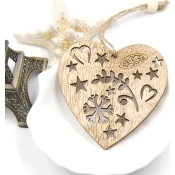 Vánoční dekorace Dřevěné vánoční ozdoby 3 ks 14