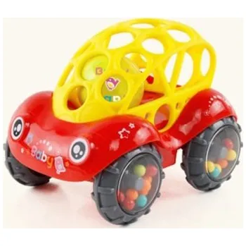 Chrastící autíčko červená