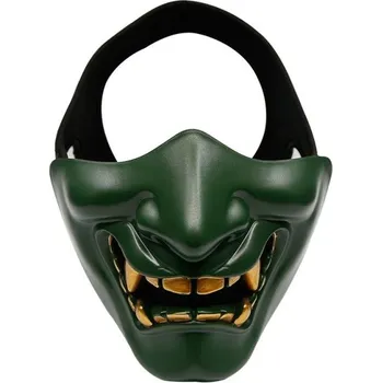 Karnevalová maska Halloweenská maska C1170 tmavě zelená