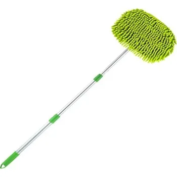 Autokosmetika Kartáč na čištění auta 2v1 Mop na mytí Nastavitelná rukojeť Nerezová ocel Žinylka 118 x 27 cm Flexibilní otočná tyč 180° Bezešmouhé čištění Karoserie