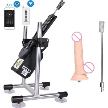 Vibrátor Automatizovaný sex simulátor ovladatelný přes aplikaci v mobilu, 0–420 pohybů/min, teleskopický 6 cm, 37x17x15 cm diskrétní balení