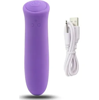 Vibrátor Kompaktní mini vibrátor vyrobený ze silikonu, diskrétně zabalený a snadno přenosný, ideální pro pohodlné použití kdekoliv fialová