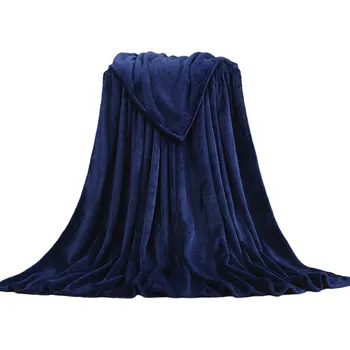 Dětská deka Hřejivá flanelová deka 70 x 100 cm tmavě modrá