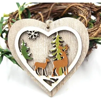 Vánoční dekorace Vánoční ozdoba vyřezávaná 3