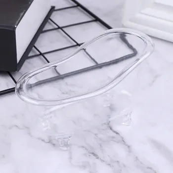 Kosmetická taška Stojan na kosmetiku a šperky ve tvaru vany čirá