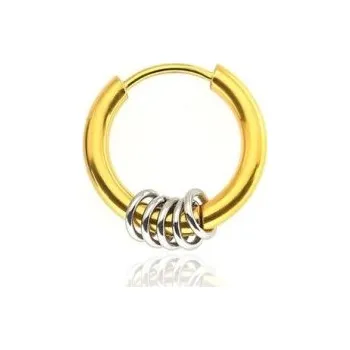 Náušnice Kruhová náušnice G2544 zlatá 16 mm