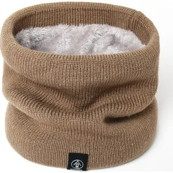 Šála Zimní nákrčník s kožíškem A1 světle hnědá