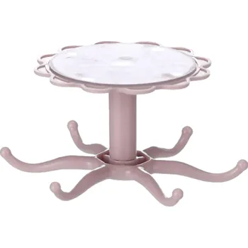 Stojan na víno Samodržící kuchyňský organizér s háčky Organizační háček otočný o 360 stupňů Kuchyňský organizér 10 x 5 cm růžová