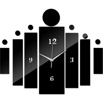 Hodiny Nástěnné samolepící hodiny G2101 černá