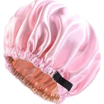 Sprchovací čepice Saténová čepice na spaní růžová