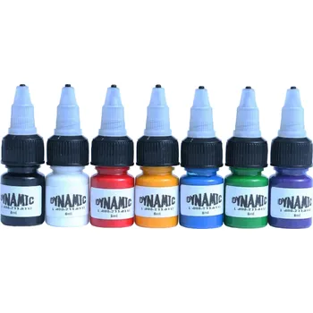 Tetovací barva Sada 7 ks kvalitních permanentních tetovacích inkoustů Barevný inkoust na tetování a permanentní make-up Sada profesionálních barev na obočí, oční linky a tetování 8 ml