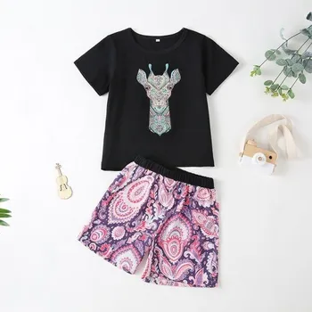 Dívčí tričko a kraťasy L1384 4 B