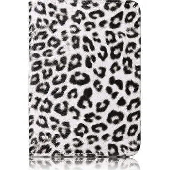 Ledvinka Pouzdro na doklady s leopardím vzorem T1084 bílá