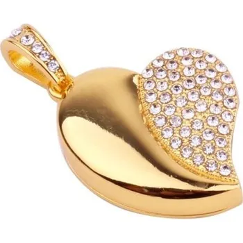 USB flash disk USB flash disk kovové srdce zlatá 4GB