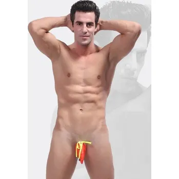 Pánské plavky Pánské mini plavky F997 oranžová