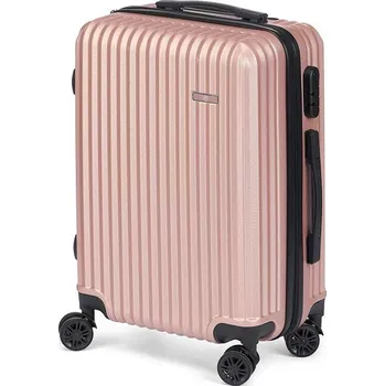 Falanzo Home Cestovní kufr na kolečkách Pruhy Růžová (38 x 57 x 23 cm)
