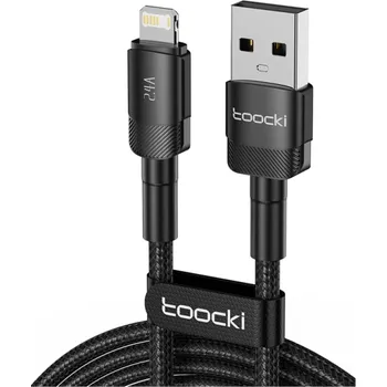 Datový kabel Rychlonabíjecí kabel USB A na iPhone Lightning 0,5 m hliníkový datový nabíjecí kabel 2,4 A černý kabel pro iPhone nabíjení a synchronizaci dat