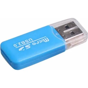 Čtečka paměťových karet USB čtečka Micro SD paměťových karet K889 modrá