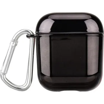 Příslušenství pro sluchátka Obal na pouzdro Apple Airpods 1 / 2 s karabinou černá