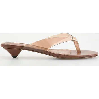 Dámské pantofle Reserved - Vinylové pantofle na podpatku - hnědá - 547CP-88X - 547CP-88X-37