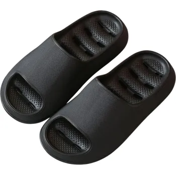 Pánské pantofle Protiskluzové pánské pantofle s otvory na odtok vody Lehká obuv do koupelny Rychleschnoucí pantofle Prodyšné přezůvky Pohodlný střih černá 40-41