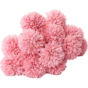 umělá květina Dekorativní květina hortenzie 29 cm 5 ks světle růžová