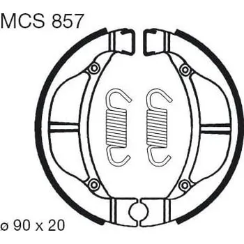 Motodíl Brzdové čelisti LUCAS MCS 857 KAWASAKI KX 60 1983-1999
