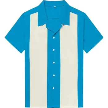 Pánská košile Pánská pruhovaná košile F776 modrá L