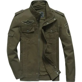 Pánská větrovka Pánská bunda vojenského stylu J2046 armádní zelená 3XL