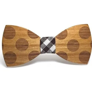 Motýlek Dřevěný motýlek s puntíky J646 4