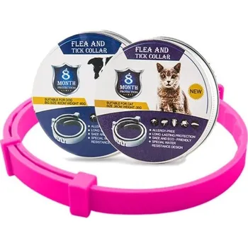 Obojek pro psa Osmiměsíční obojek proti blechám a klíšťatům pro psy 63 cm růžová
