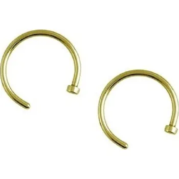 Piercing Falešný piercing do nosu 10 mm&nbsp;2 ks zlatá