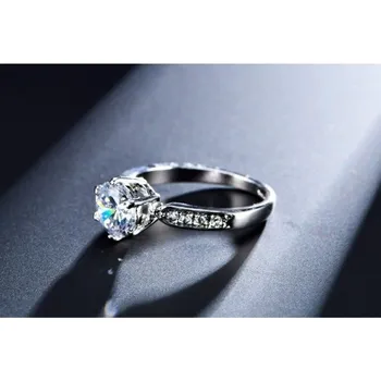 Prsten Luxusní dámský prsten se zirkonem stříbrná 6