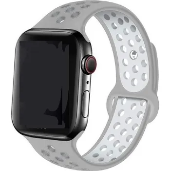 Silikonový řemínek pro Apple Watch 42 mm / 44 mm / 45 mm S-M T876 šedá