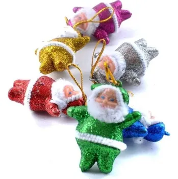 Vánoční dekorace Vánoční ozdoba Santa Claus 6 ks