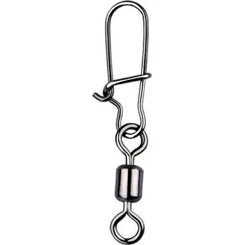 Karabinka s obratlíkem 50 ks 3 kg 15 mm Pevné rybářské karabinky s otočným obratlíkem Odolné spojovací prvky na montáže Rybářské příslušenství na sladkovodní i mořský rybolov